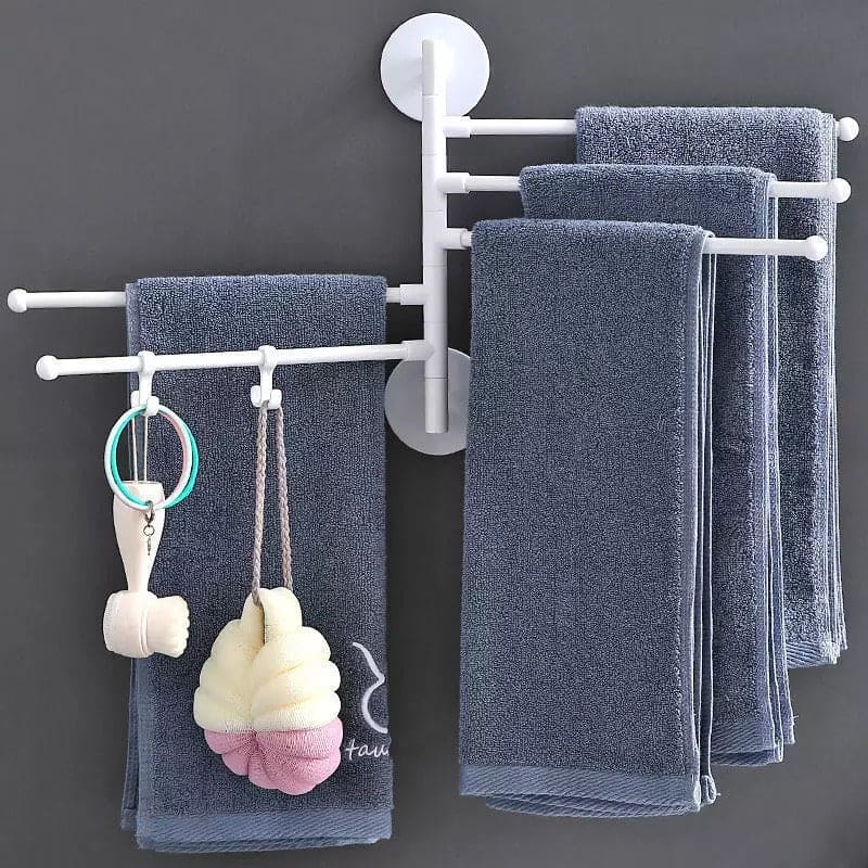 Creative Swivel Towel Bar, 5 Layer Wall Mount Bathroom Towel Rack Holder, Multipurpose Rotatory Towel Rack, Rotatable Bathroom Toilet Wall Hanging Towel Bar Creative Swivel Towel Bar, 5 Layer Wall Mount Bathroom Towel Rack Holder, Multipurpose Rotatory Towel Rack, Rotatable Bathroom Toilet Wall Hanging Towel Bar